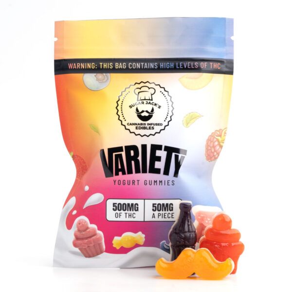 THC Gummies Australia - Sugar Jacks 500mg THC Yogurt Gummies